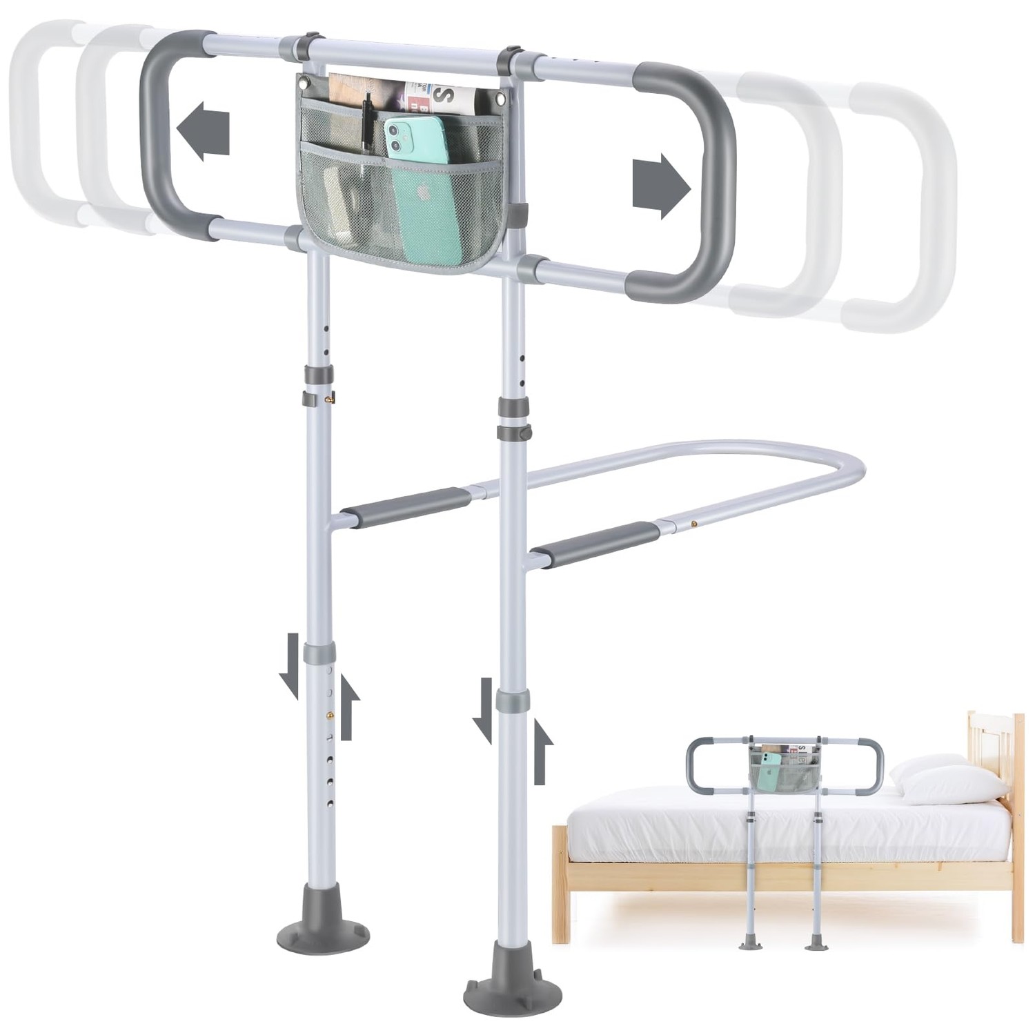 Yetulike Bed Rails for Elderly Adults Safety, Sturdy Beds Assist Rail ...