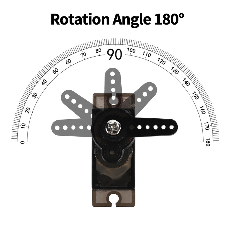 Podazz 5pcs MG90S 9G Micro Servo, Metal Gear Servo Motor