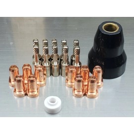 PlasmaDyn TPC-18 ProLine Turbo Torch Plasma Parts 1445-0904 1445-0905 1445-0903 1445-0909 - 22pc Electrodes + Tips + cap + swirl