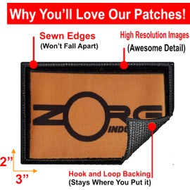 RedheadedTshirts Fifth Element Zorg Industries Morale Patch. 2x3 Hook and Loop Patch. Made in The USA