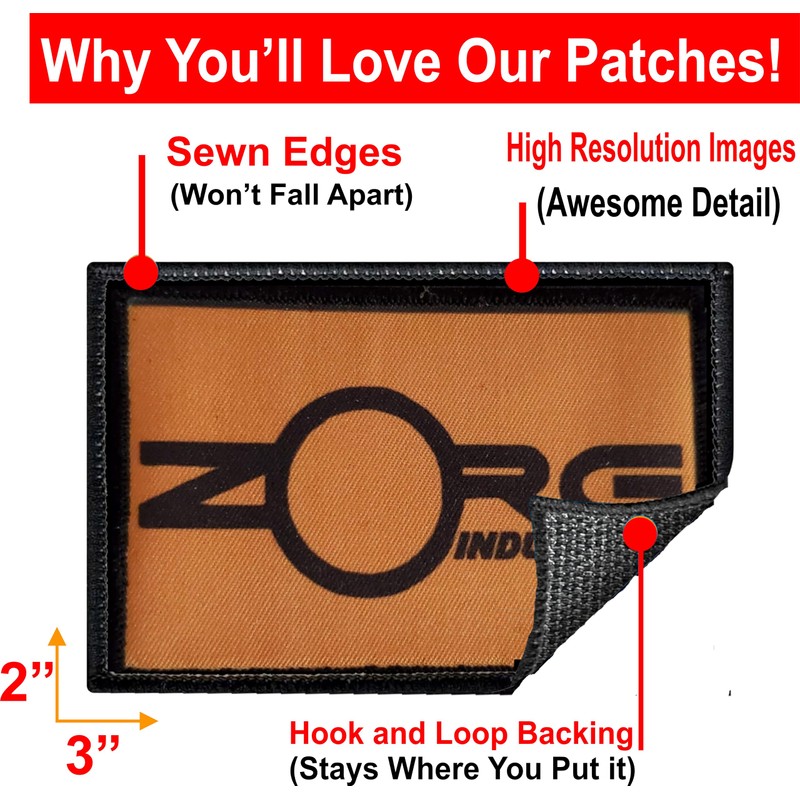 RedheadedTshirts Fifth Element Zorg Industries Morale Patch. 2x3 Hook and