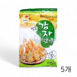 Ttureban Domestic Potato Starch 1Kg x 5 Pack - Commercial/Restaurant Grade Potato Flour Powder Frying Batter Mix 2ea