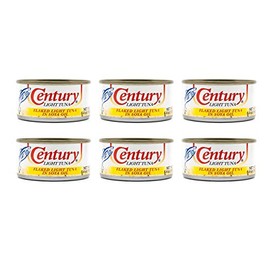 Century Filipino Flaked Light Tuna in Soya Oil (6 Pack, Total of 38.4oz)
