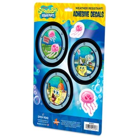 Spongebob Squarepants Adhesive Vinyl Decal Set - Fun Spongebob Porthole Stickers for Laptop, Car or Water Bottle