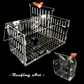 Reefing Art Magnetic Acclimation Breeder Box Anemone Coral Net for 1/2" glass - 8" x 6" x 6"