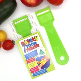 Safety Food Peeler, Kids Peeler, Children's Kitchen Utensils, Bladeless Peeler - Lime Green