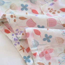 SISOFTLY Women's Jinbei, Floral Pattern, 100% Cotton, 2-Piece Set, 3/4 Sleeve, Open Front, Work Clothes, Cute, Yukata, Women's, Washable Summer Kimono.., Yellow Small Flower 02