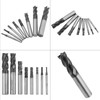 8pcs 2-12mm 4 Flutes Carbide End Mill Set Tungsten Steel