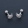16g Sparkling Cubic Zirconia Stainless Steel Stud Earrings Tragus Helix