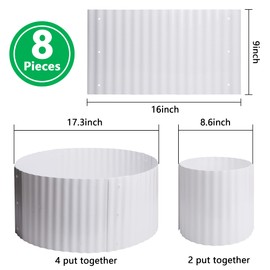 DECOHS 8 PCS Winter Rose Collar-Warm Rose Cones for Plant-Connectable Winter Rose Plant Protective Cover for Protecting Plants from Wind Blows Animals Eating