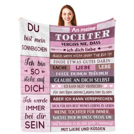 Gift for Daughter, Daughter Gifts from Mum, Mother Daughter Gift, Father Daughter Gift, to My Daughter Gift, 18th Birthday Daughter, 18th Birthday Girl, Blanket 150 x 130 cm