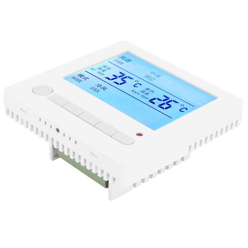 AC220V Intelligent LCD Thermostat Fan Coil Temperature Controller Air Conditioning