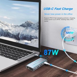 Unbranded USB C HUB USB 3.0 Hub of PC 11-in-1 USB Extender Multiport Adapter Laptop Dongle
