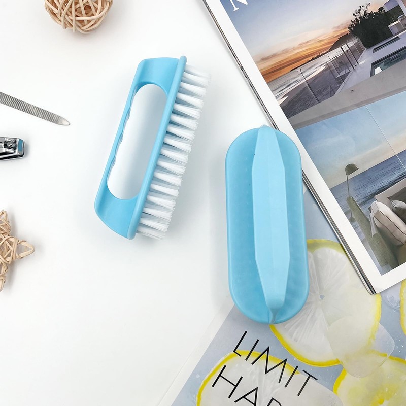 Large Perfect-Grip Hand & Nail Cleaning Brush with Four-Finger Handle,