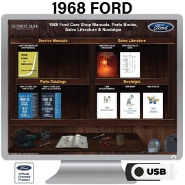 1968 Ford Factory OEM Shop Manuals USB