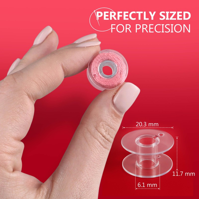 12 Pcs Sewing Machine Bobbins - Premium Class 15 Bobbin