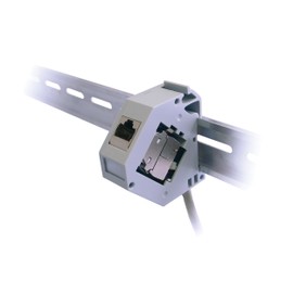 Tripp Lite DIN-Rail Snap-in Keystone Jacks Mounting Enclosure Module Plastic Left Cover & Grounding Contact Spring, Attaches to 35mm DIN Rail, TAA Compliant, Manufacturer's Warranty (N063-001-ENC-K1)