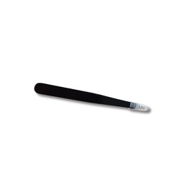 Rui Smiths True Tweezer with Slanted Tip - Stainless Steel Grooming Tool in Black - Made in Solingen, Germany