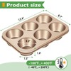 Kevenal Jumbo-Muffin-Pan - Nonstick 6-Cup Large Cupcake Pan, Heavy Duty