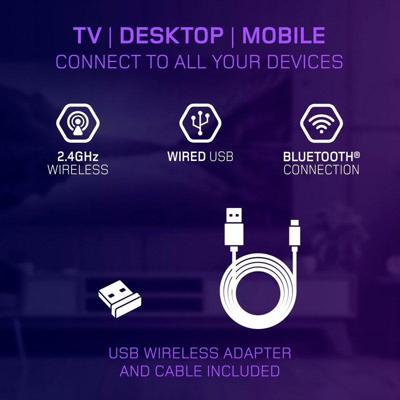 Gioteck Smart TV+ DUO Wireless Controller for Cloud Gaming, PC,