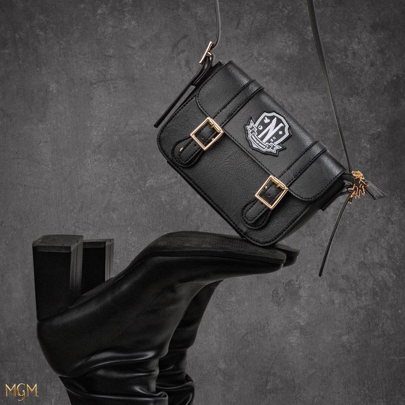 Cinereplicas Mercredi - Sac bandouillère - Licence Officielle, black
