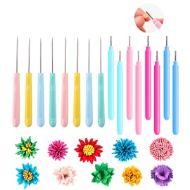 16 Pcs/Set Paper Quilling Tools Slotted Kit Paper Curling Tools Kit Quilling Needle Pen for Art Craft Different Size DIY Paper Cardmaking Project Rolling Multifunction Slotted Quilling Tool Set Handma