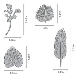 Metal Summer Cutting Dies Embossing Stencil Palm Leaves Tropical Die Cuts for Card Making Scrapbooking Paper Craft Album Stamps DIY Décor