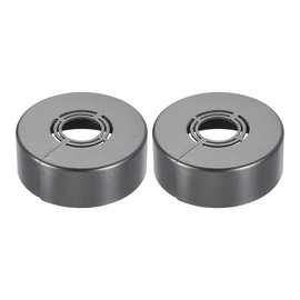 sourcing map 2Pcs Wall Split Pipe Flanges, 0.98" Thick Plastic Cuttable Escutcheon Plate Plumbing Cover Fit 0.8"/1"/1.3" OD for Water Pipe Faucet Decoration, Dark Gray