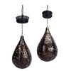 Hanging Solar Light Bronze Iron Metal Hollow Pattern Outdoor Lawn
