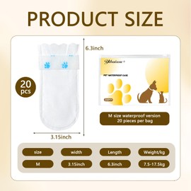 20 Dog Paw Covers,Paw Protectors Boot,Disposable Dog Booties,with 1 Roll of Tape,Suitable for Pet Walking,Hiking,Postoperative Care,Suitable for Dogs Weighing 15-30 Catties