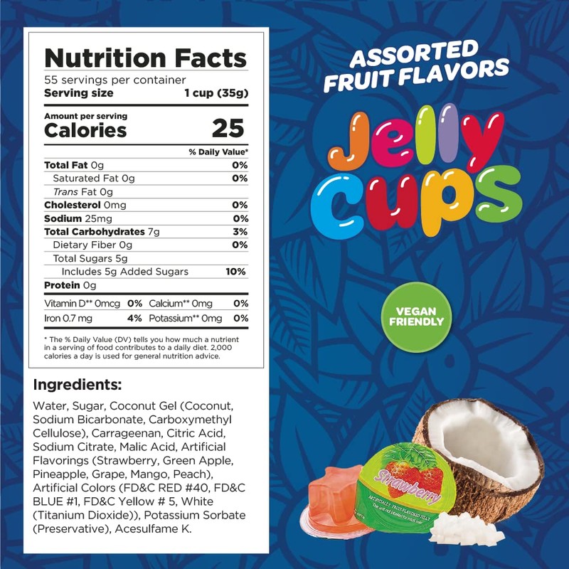 FUNTASTY Funtasty Jelly Cups - 55 Count Jar - Assorted