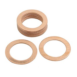 10 Pcs 22 mm Inner Diameter Flat Copper Washers Parts Sealing Gasket Fitting