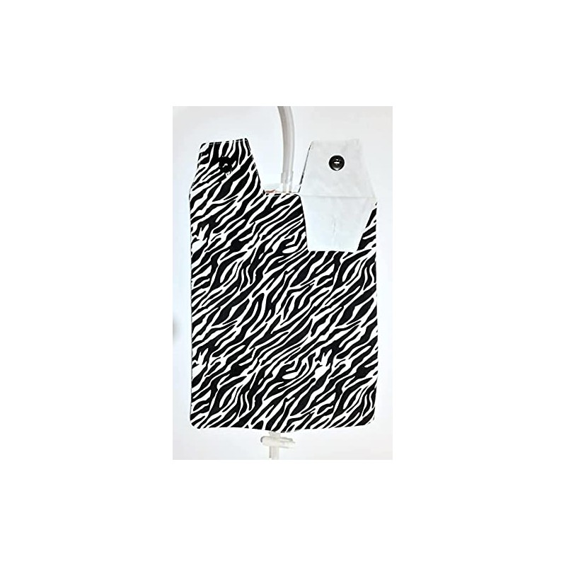 Catheter Night Bag Holder, Cover Zebra100% Cotton.