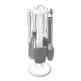 HUDSON 5-Piece Silicone Utensil Set with Hanging Base