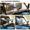 KUAFU 2-IN-1 Front Flip Windshield Adjustable Compatible with 2014-2018 Polaris