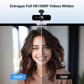 UGREEN Cámara Web HD con Micrófono, 1080P@30FPS, Plug＆Play, HD Corrección de Luz Automática, Cámara Web de Vídeo USB-A con Vista de 85° para Transmisi
