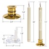 NONNO & ZGF 6 Pack Windows Candles with 6 Golden