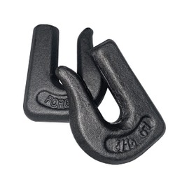 2 Pack Heavy Duty 5/16" Weld On Grab Hook, Grade 70 Clevis Chain Hook for Trailer, Truck, Rigging, Flatbed, Tractors, Loader, Bucket, Tie Down (2)