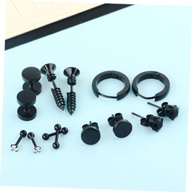 Healeved 14pcs Silver Helix Earrings Set Mens Fashion Earrings Steel Studs for Engagement Party Daily Wear