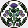 Winged Heart Static Window Cling in a Thistle Nouveau Design