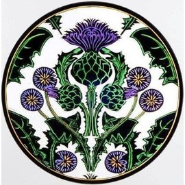 Winged Heart Static Window Cling in a Thistle Nouveau Design