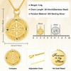Aniu Gold Cremation Jewelry for Ashes S925 Sterling Silver Compass