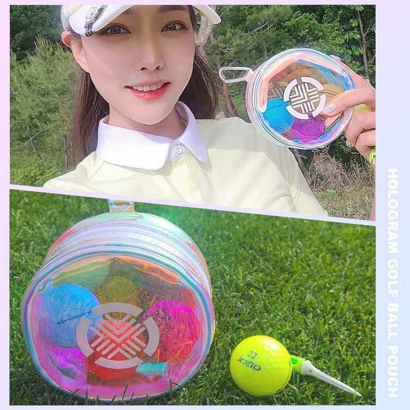 TECH SKIN Pure Hologram Golf Ball Pouch, Unisex, Stores 5