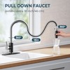 FORIOUS Kitchen Faucet with Pull Down Sprayer, High Arc Modern