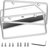 LFPartS Premium Slim Style Stainless Steel License Plate Frame (2-Hole,