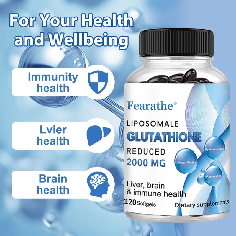 Liposomal Glutathione Capsules, Antioxidant Supplement for Skin, Hair, Nails &