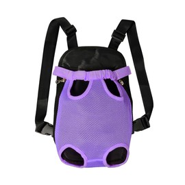 FEimaX Dog Carrier Backpack Pet Legs Out Front Cat Travel Bag, Adjustable Puppy Backpacks Carriers Hands-Free for Small Medium Dogs Cats Hiking Traveling Camping Daily Walking (Small, Purple)