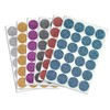 Black Sparkles Color Coding Labels 1" Round 25 mm -