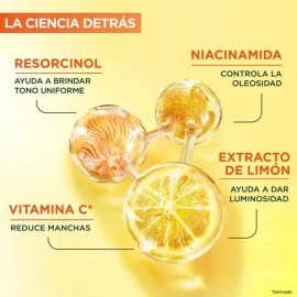 Kit Garnier Express Aclara Rutina Anti Manchas con Vitamina C, Gel Limpiador, Sérum Facial y Crema Hidratante FPS30, Hidrata, Ilumina y Unifica el Tono de la Piel