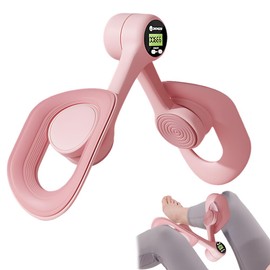 Afenau Afenau Pelvic Floor Strengthener for Women Men, 360 Rotating Pelvic Floor Exerciser, Counting Pelvic Floor Trainer, Pelvic Repair Multifunctional Leg Clip, Thigh Exerciser for Home (Pink)